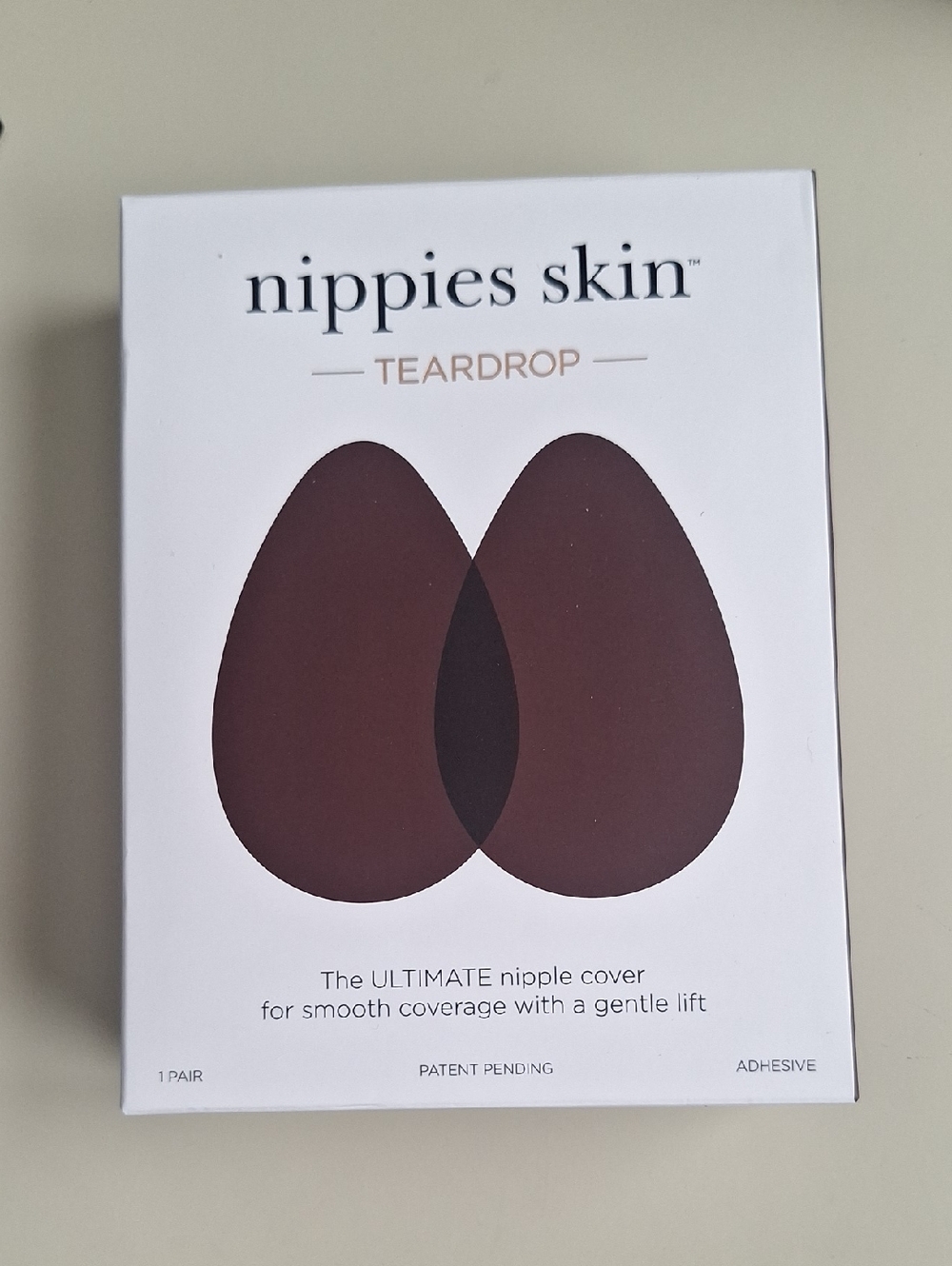 Nippies Skin Teardrop Adhesive Nipple Covers Brown Color Size A-B Cups‎ NWT